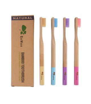 GoWoo + 100% Natural Bamboo Toothbrush Soft