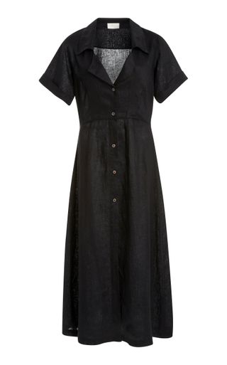 Posse + Elia Linen Midi Shirt Dress