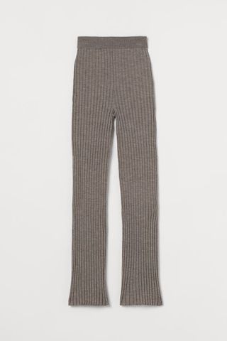 H&M + Rib-Knit Merino Wool Trousers