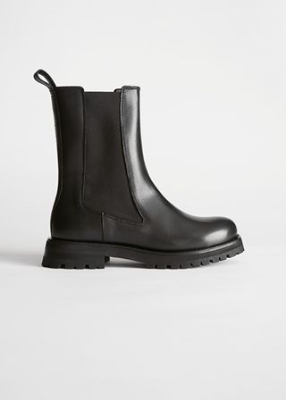 & Other Stories + Chunky Sole Leather Chelsea Boots