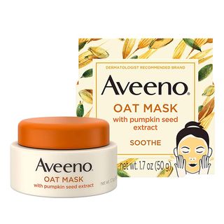 Aveeno + Oat Face Mask with Soothing Pumpkin Seed Extract and Feverfew