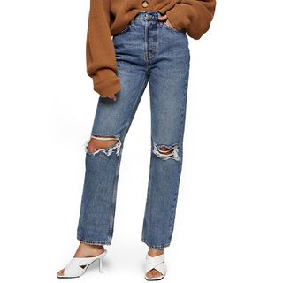 Topshop + Ripped Dad Jeans