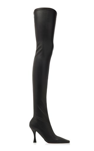 Proenza Schouler + Faux Leather Stretch Thigh-High Boots
