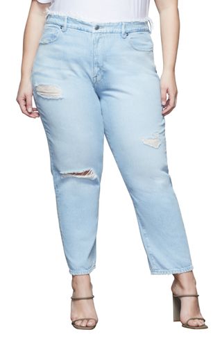 Good American + Good Vintage Ripped High Waist Jeans