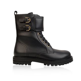 Salvatore Ferragamo + Black Leather Crotone Boots