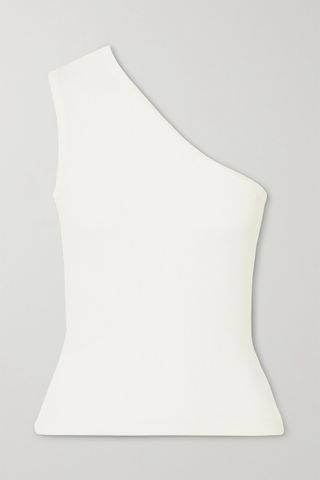 Goldsign + + Net Sustain One-Shoulder Ribbed Stretch-Jersey Tank