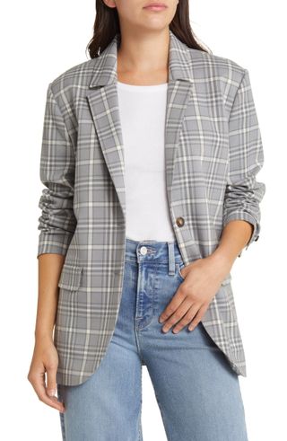 Treasure & Bond + Oversize Plaid Blazer