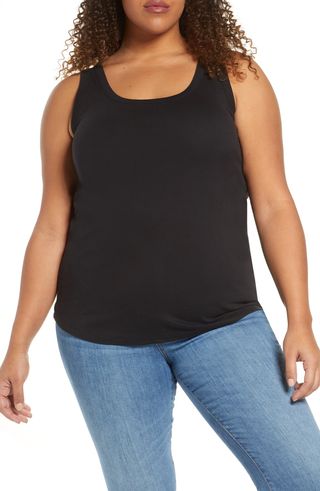 Caslon + Melody Ribbed Scoop Neck Tank