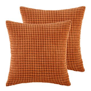 Phantoscope + Soft Corduroy Corn Striped Velvet Series Decorative Throw Pillow