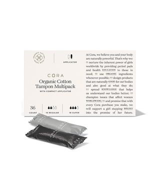 Cora + Organic Cotton Tampons, Variety Pack
