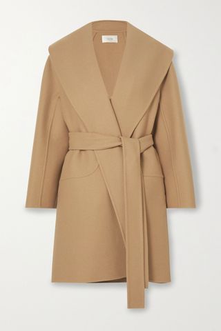 The Row + Maddy Belted Wool-Blend Coat