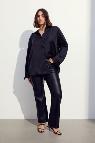 H&M + Coated Trousers