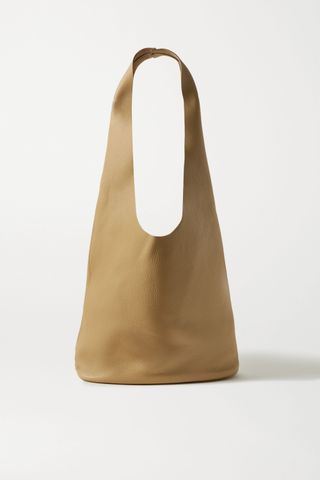 The Row + Bucket Hobo Textured-Leather Shoulder Bag