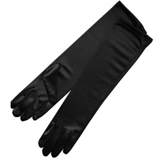 Zaza Bridal + Long Shiny Stretch Satin Dress Gloves