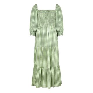 Faithfull the Brand + Le Galet Checked Rayon Midi Dress