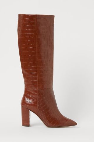 H&M + Crocodile-Patterned Boots