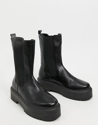 ASOS + Alana Chunky Chelsea Boots in Black