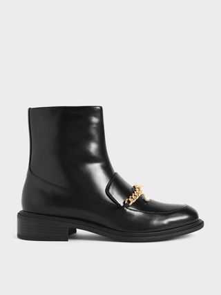 Charles & Keith + Chain Link Ankle Boots