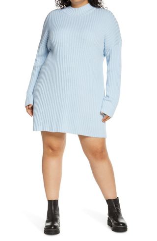 BP. + Cozy Mock Neck Sweater Dress