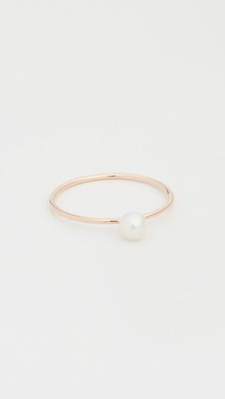 Zoe Chicco + 14k Gold Freshwater Cultured Pearl Stacking Ring