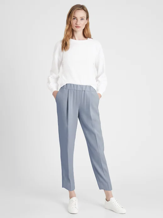 Banana Republic + High-Rise Tapered Pull-On Pant