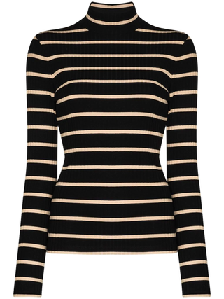 Ninety Percent + Striped Roll Neck Top