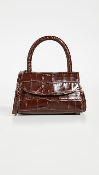 By Far + Mini Nutella Croco Top Handle Bag