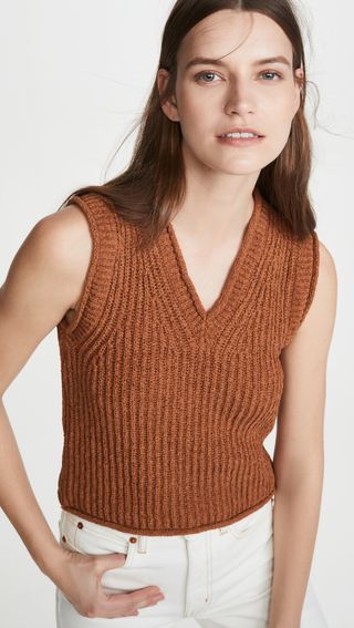 Acne Studios + Kandra Rustic Cotton Sweater Vest