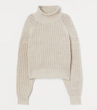 H&M + Ribbed Polo-Neck Jumper