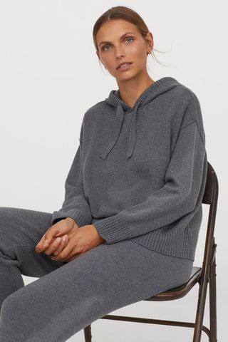 H&M + Knitted Hoodie