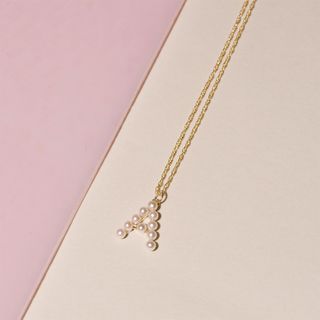 Stone & Strand + Pearly Initial Necklace