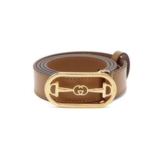 Gucci + Horsebit Leather Belt