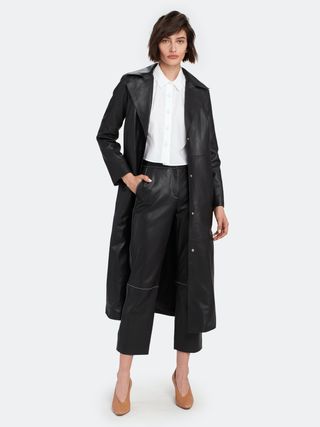 Stand Studio + Melissa Long Leather Coat