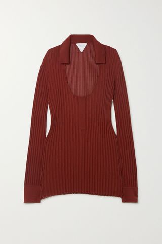Bottega Veneta + Ribbed Silk-Blend Sweater