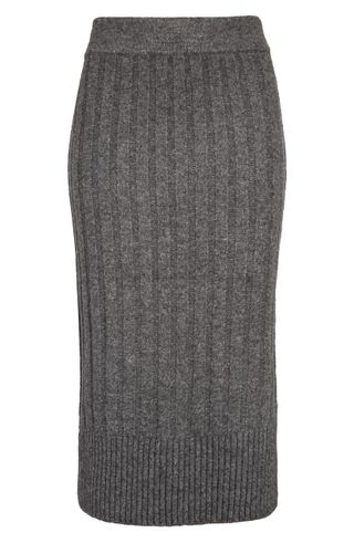 Halogen + Ribbed Sweater Skirt