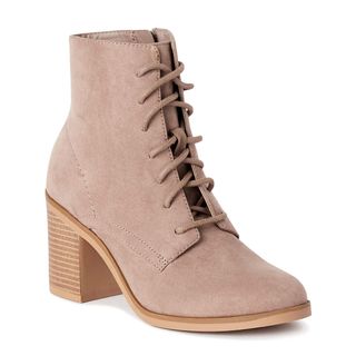 Time and Tru + Lace Up Heel Bootie