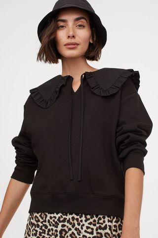 H&M + Collared Sweatshirt