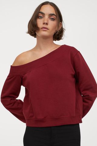 H&M + One-Shoulder Sweatshirt