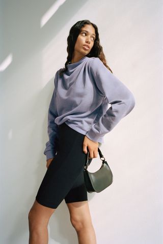 Zara + Pleated Sweatshirt