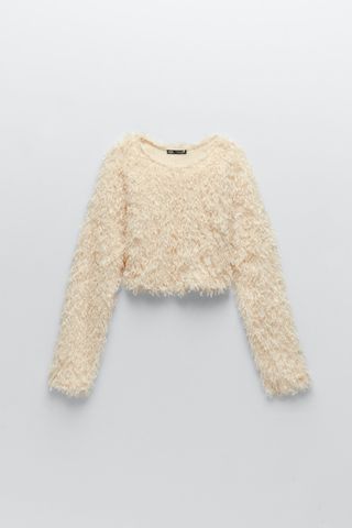 Zara + Feather Effect Sweatshirt