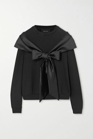 Simone Rocha + Bow-Detailed Stretch-Jersey Sweater