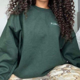 Rumours + Classic Crewneck in Forest Green