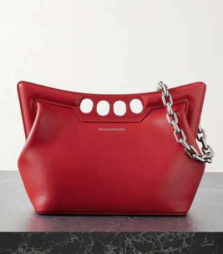 Alexander Mcqueen + The Peak Cutout Leather Bag