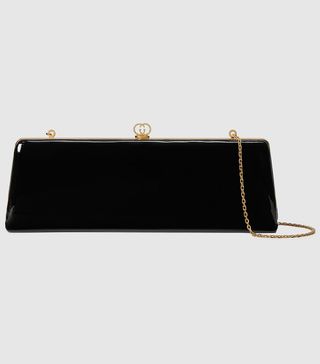 Gucci + Broadway Small Patent Leather Evening Clutch