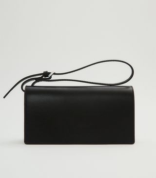 Massimo Dutti + Nappa Leather Clutch Bag with Handle