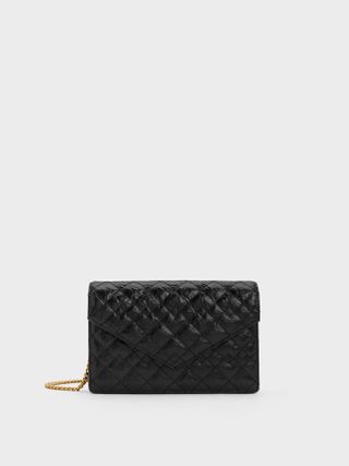 Charles & Keith + Duo Quilted Envelope Clutch