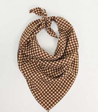 Collusion + Head Scarf in Brown Ginham