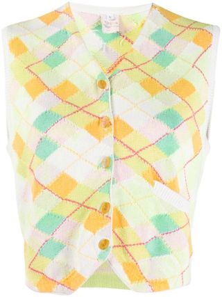 Vivienne Westwood + Pre-Owned 1990s Argyle Knitted Vest
