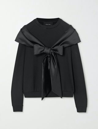 Simone Rocha + Bow-Detailed Stretch-Jersey Sweater