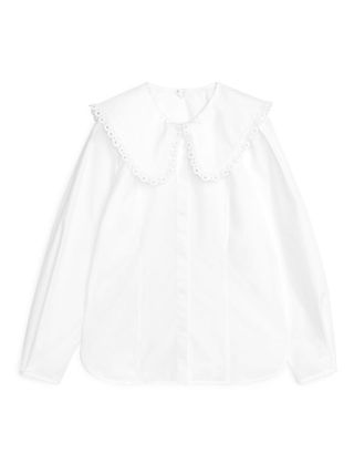 Arket + Embroidered Poplin Blouse